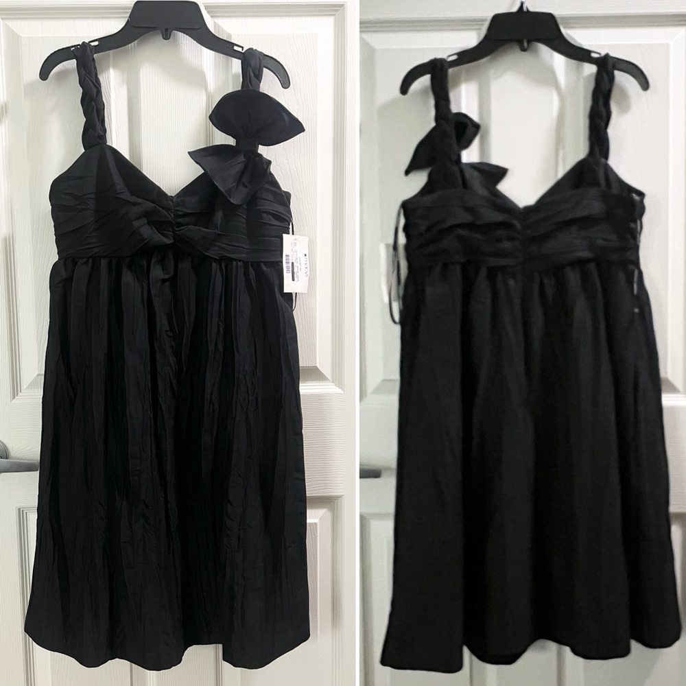 NWT Maggy London Empire Waist Spaghetti Shoulder Dress Black 6 $158